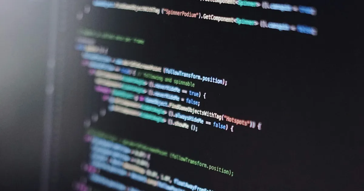 Abstract image of code on a computer